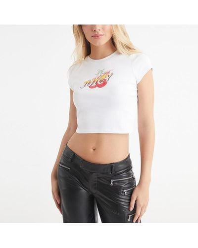 Juicy Couture Cherry Flames Baby Tee - Black