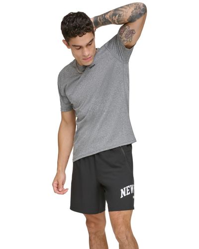 DKNY Short Sleeve Logo Core Rash Guard Performance T-shirt - Gray