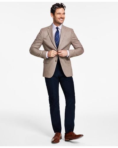 Tommy Hilfiger Modern-fit Solid Weave Sport Coats - Blue