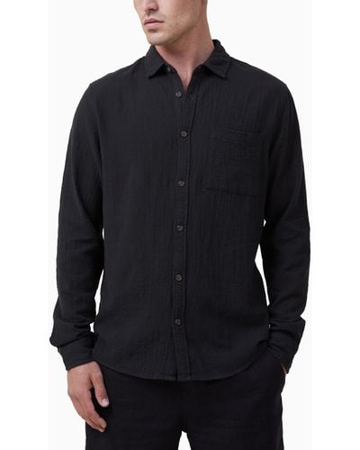 Cotton On Portland Long Sleeves Shirt - Blue