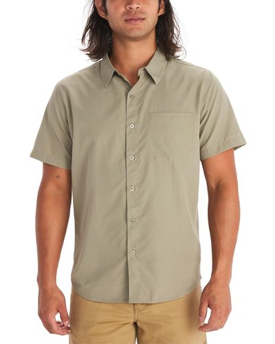 Marmot Aerobora Button-up Short-sleeve Shirt - Green