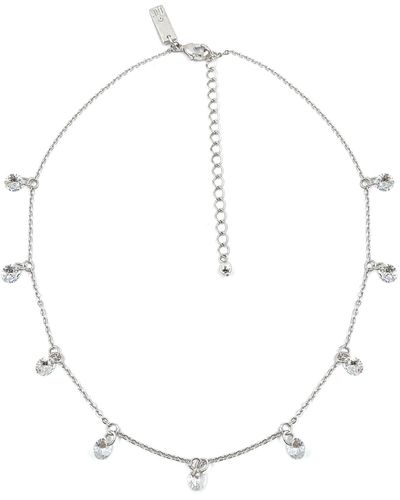INC International Concepts Silver-tone Crystal Drop Necklace - Metallic