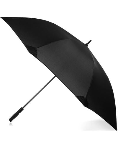 Totes Total Protection Auto Open Sport Stick Umbrella - Black
