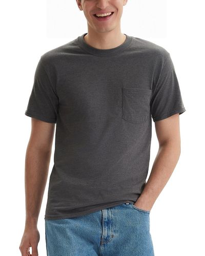 Hanes Beefy-t Pocket T-shirt - Gray