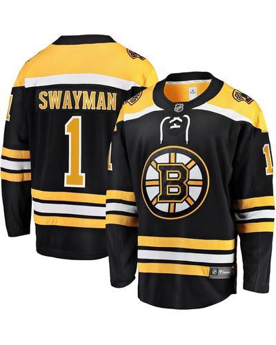 Fanatics Jeremy Swayman Boston Bruins 2017/18 Home Breakaway Replica Jersey - Black