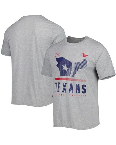 KTZ Houston Texans Combine Authentic Red Zone T-shirt - Gray