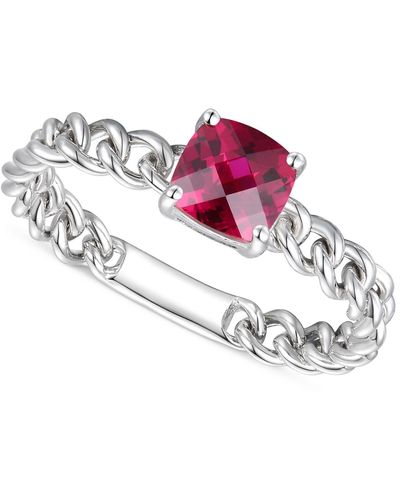 Macy's Amethyst Solitaire Chain Link Ring (7/8 Ct. T.w. - Red