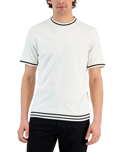 Alfani Tipped T-shirt - White