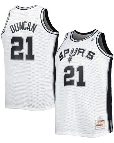 Mitchell & Ness Tim Duncan San Antonio Spurs Big And Tall Hardwood Classics 1998-99 Swingman Jersey - White