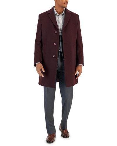 Nautica Classic-fit Camber Wool Overcoat - Red