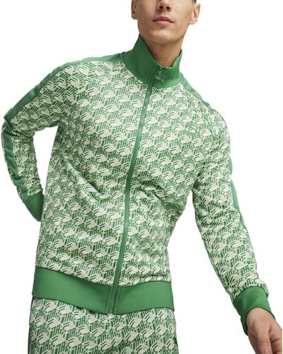 PUMA T7 Standard-fit Logo-print Full-zip Track Jacket - Green