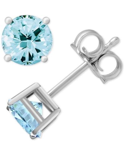 Essentials And Now This Glass Stone Stud Earrings - Blue