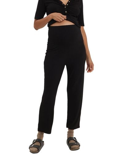 Nom Maternity Camilla Over-the-belly Maternity Pants - Black