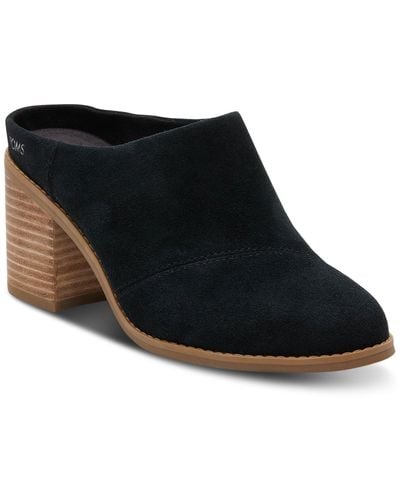 TOMS Evelyn Stacked-heel Mules - Black
