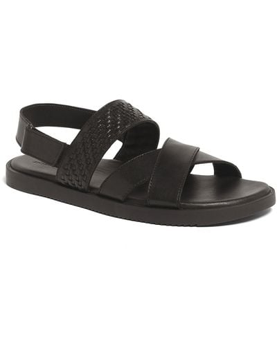 Anthony Veer Mumbai Cross Strap Comfort Sandals - Black