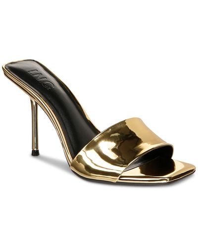 INC International Concepts Candina Slide Dress Sandals - Metallic