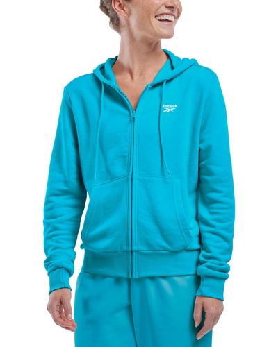 Reebok French Terry Zip-front Hoodie - Blue