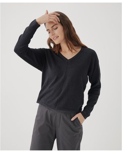 Pact Organic Cotton Classic Fine Knit Relaxed Sweater - Black