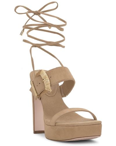 Jessica Simpson Caelia Strappy High Heel Platform Sandals - Natural