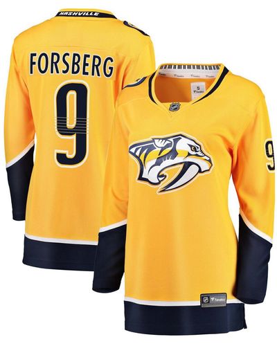 Fanatics Filip Forsberg Nashville Predators Premier Breakaway Player Jersey - Yellow