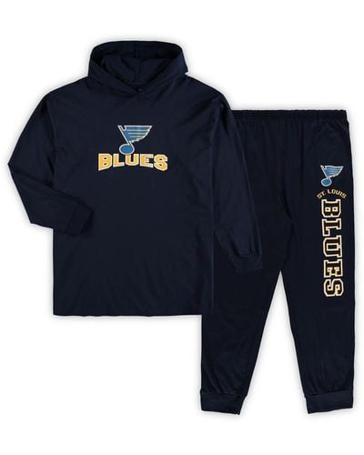 Concepts Sport St. Louis Blues Big And Tall Pullover Hoodie And sweatpants Sleep Set