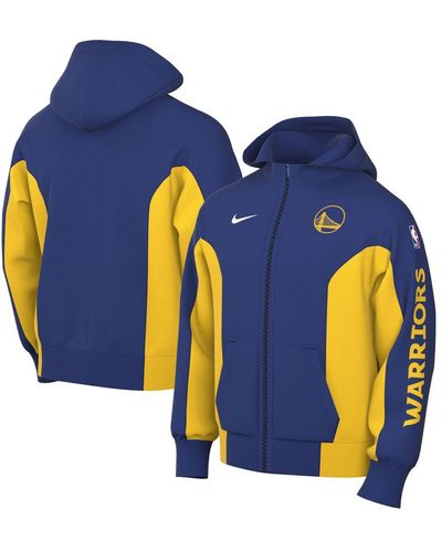 Nike Golden State Warriors 2023/24 Authentic Showtime Performance Full-zip Hoodie - Blue