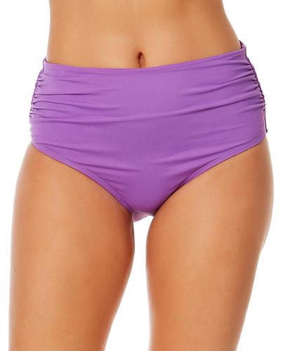 Anne Cole High-waist Bikini Bottoms - Purple