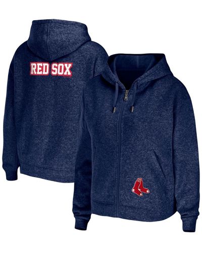 WEAR by Erin Andrews Heather Boston Red Sox Full-zip Hoodie - Blue