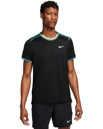 Nike Advantage Dri-fit Logo Tennis T-shirt - Black