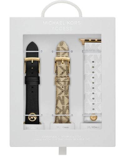 Michael Kors Multicolor Leather 38/40mm Apple Watch® Band Interchangeable Set - White