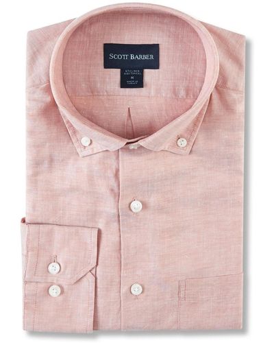 Scott Barber Linen/ Twill Solid - Pink