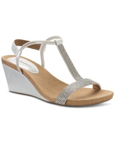 Style & Co. Mulan Embellished Wedge Sandals, Created Macy's - Multicolor