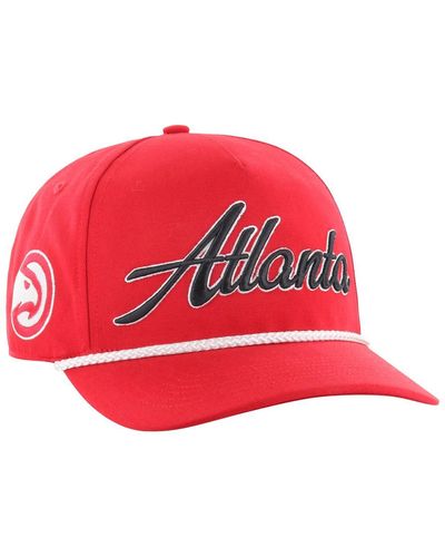 '47 Atlanta Hawks Overhand Logo Hitch Adjustable Hat - Red