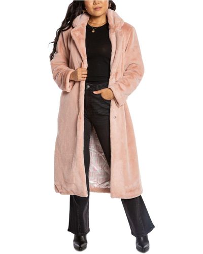 Juicy Couture Teddy Faux-fur Trench Coat - Natural