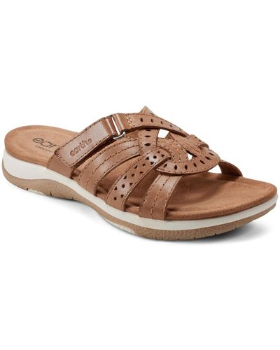 Earth Sassoni Slip-on Strappy Casual Sandals - Brown