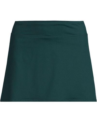 Lands' End Tummy Control Swim Skirt Swim Bottoms - Green