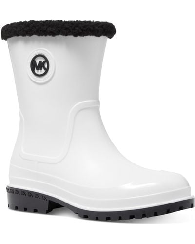 Michael Kors Michael Montaigne Pull-on Rain Boots - White
