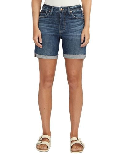 Silver Jeans Co. Sure Thing Stretch Denim Shorts - Blue