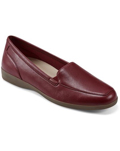 Easy Spirit Devitt Square Toe Slip-on Casual Flats - Red