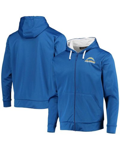 Men's Dunbrooke Blue/White Detroit Lions Apprentice Full-Zip Hoodie Size: Large