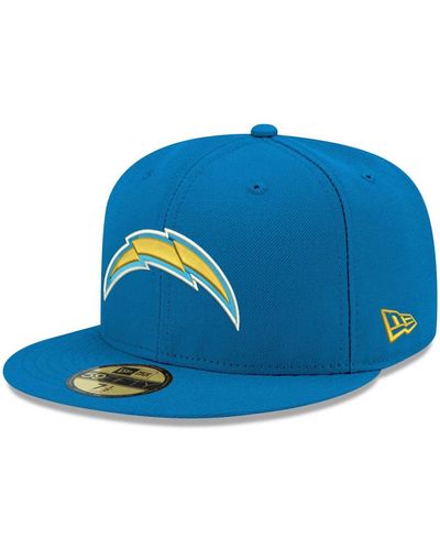 KTZ Powder Blue Los Angeles Chargers Team Basic 59fifty Fitted Hat