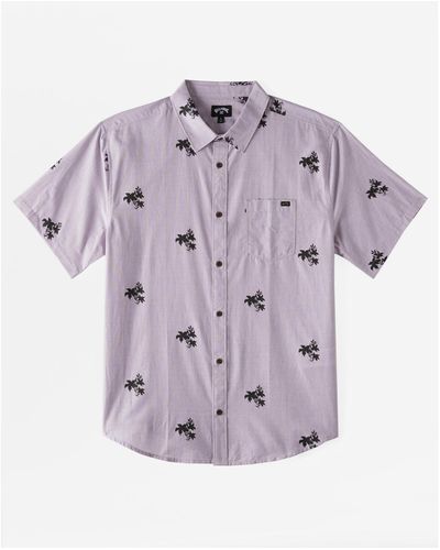 Billabong Sundays Mini Short Sleeve Woven Shirt - Purple