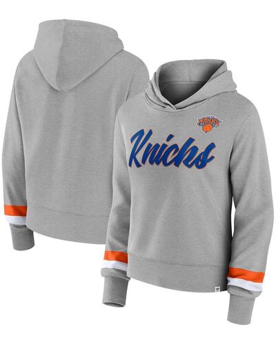 Fanatics New York Knicks Halftime Pullover Hoodie - Gray