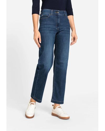 Olsen Mona Fit Straight Leg 5-pocket Jeans - Blue