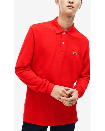 Lacoste Classic Fit Long-sleeve L.12.12 Polo Shirt - Red