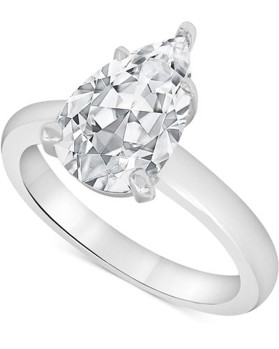 Badgley Mischka Certified Lab Grown Diamond Pear Solitaire Engagement Ring (5 Ct. T.w. - White