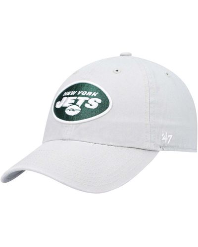 '47 New York Jets Clean Up Adjustable Hat - Gray