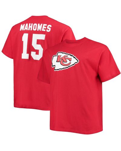 Fanatics Patrick Mahomes Kansas City Chiefs Big And Tall Player Name And Number T-shirt - Red