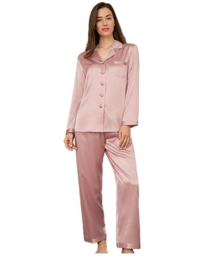 LILYSILK 22 Momme Full Length Silk Pajamas Set - Pink