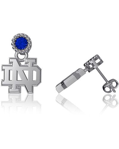 Dayna Designs Notre Dame Fighting Irish Halo Earrings - Blue
